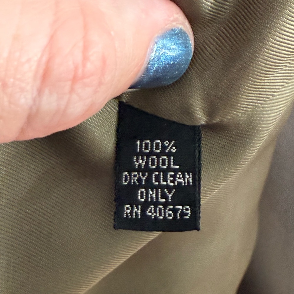 Harvé Benard 100% Wool 80s Vintage Tan Blazer - Picture 4 of 4